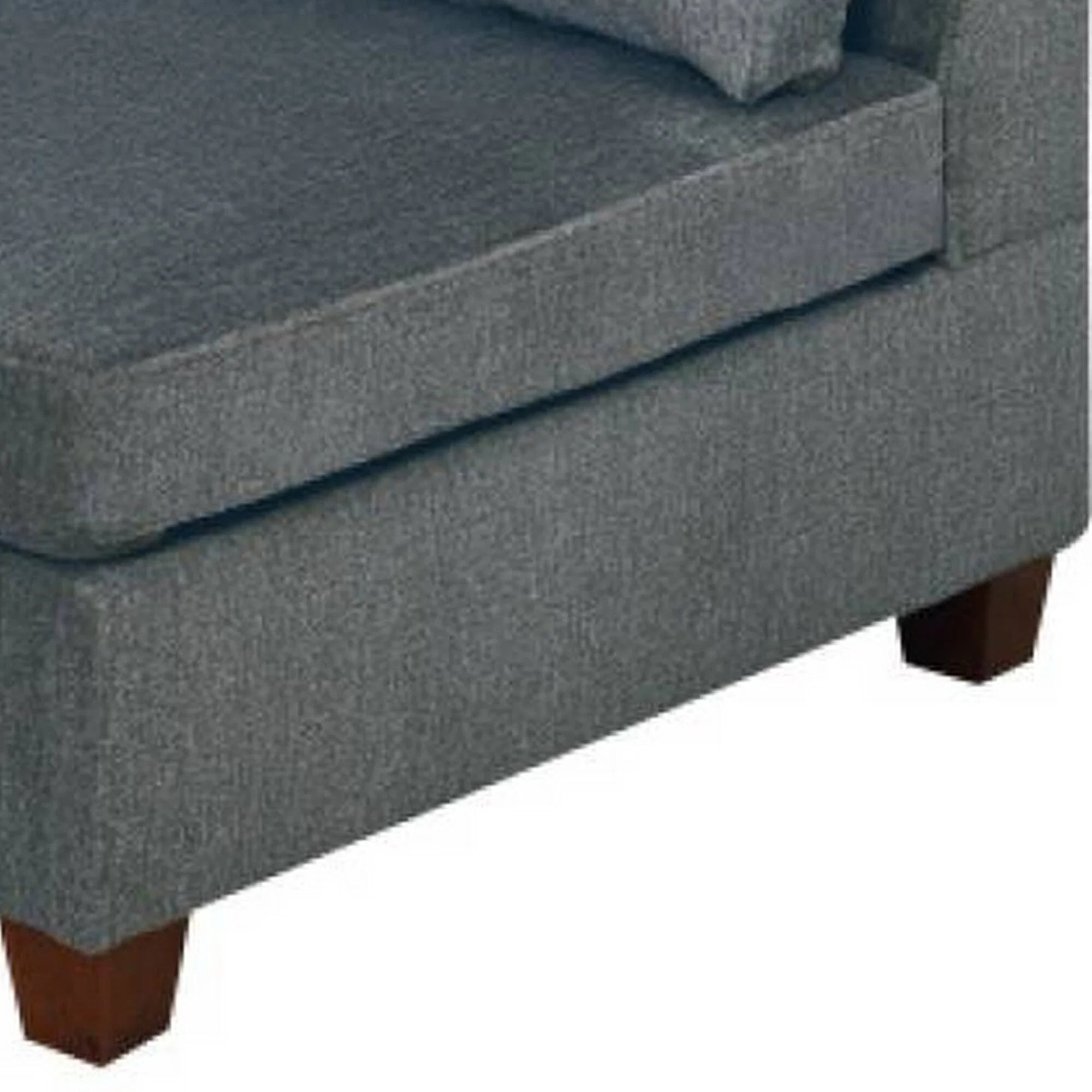 Gray Fabric Upholstered Wooden Corner Wedge W43561