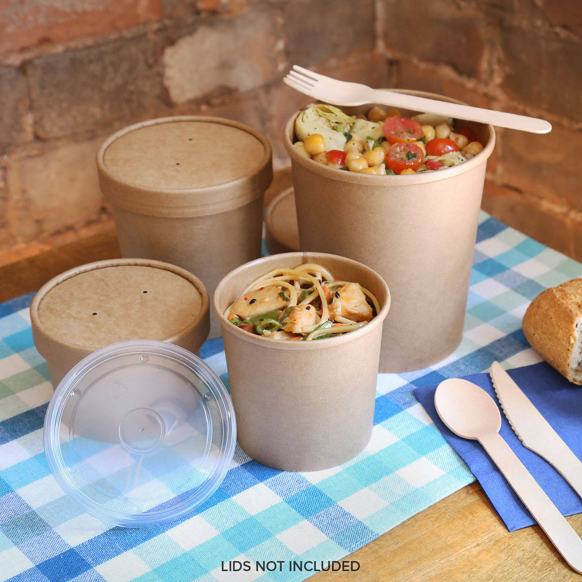 8 oz Kraft Paper Food Containers Case of 500 B1890