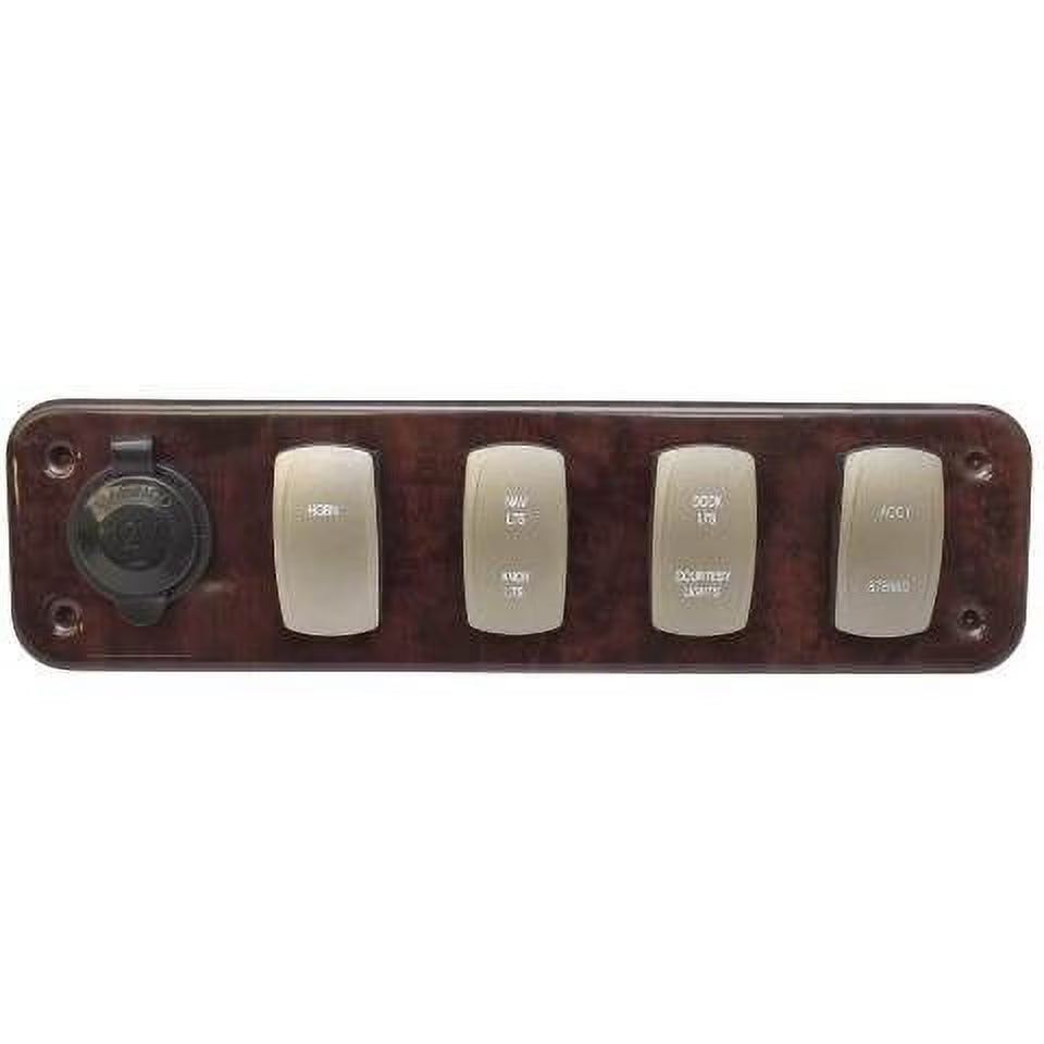 Woodgrain Pontoon Boat Switch Panel D560