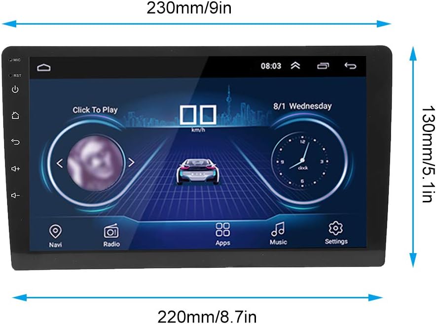 9 Inch Bluetooth 2 Din Car Radio Multimedia Player E597129