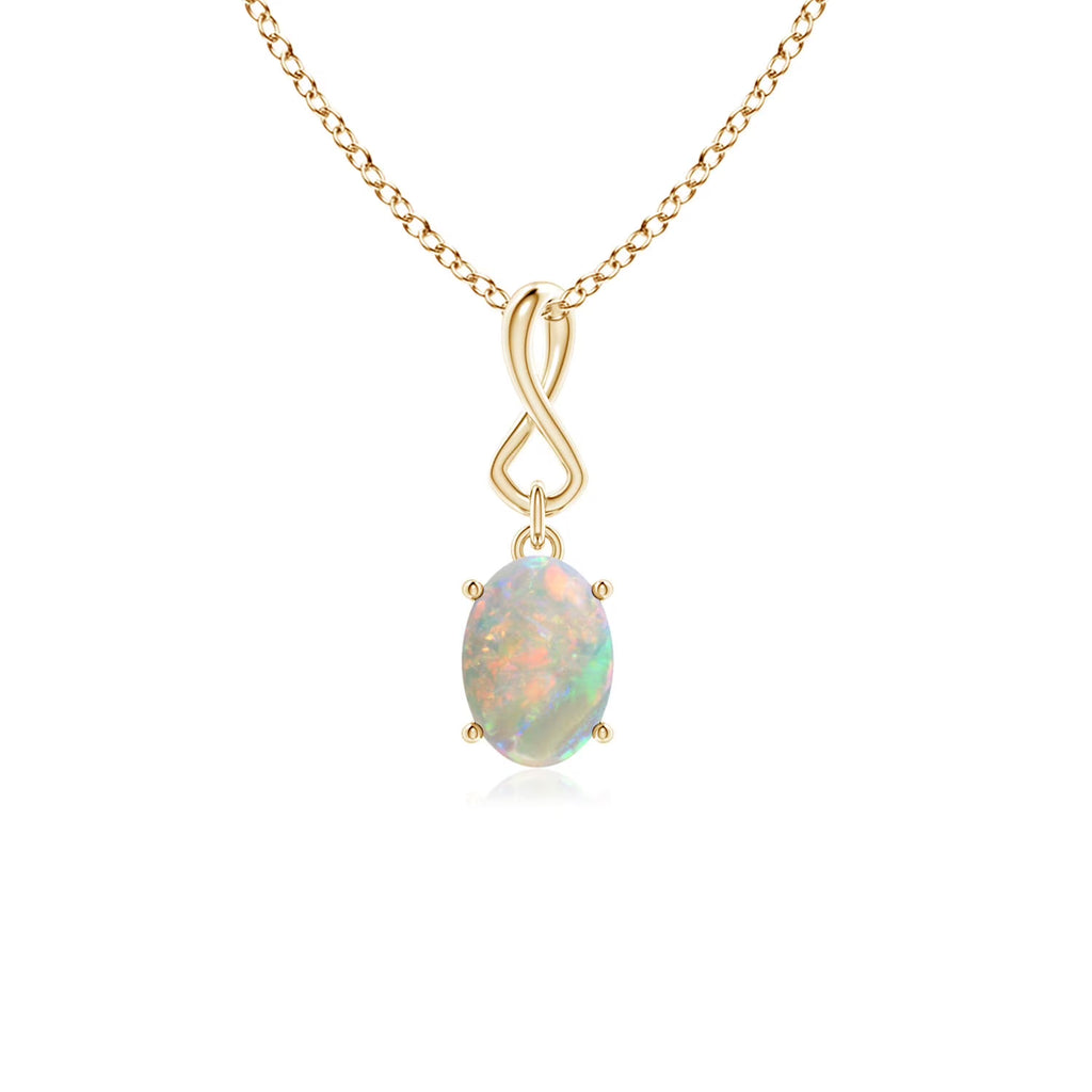 14K Yellow Gold Opal Pendant Necklace J227707