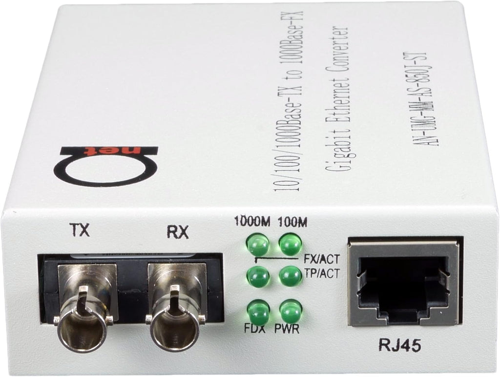 ST Gigabit Fiber Media Converter to UTP Cat5e RJ-45 F78853
