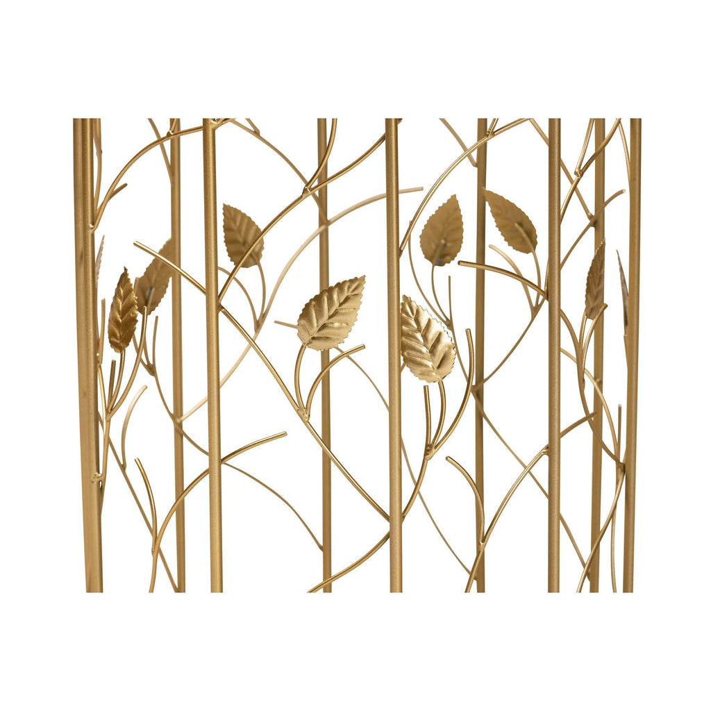 Gold Metal and Glass Leaf Accent End Table P949063