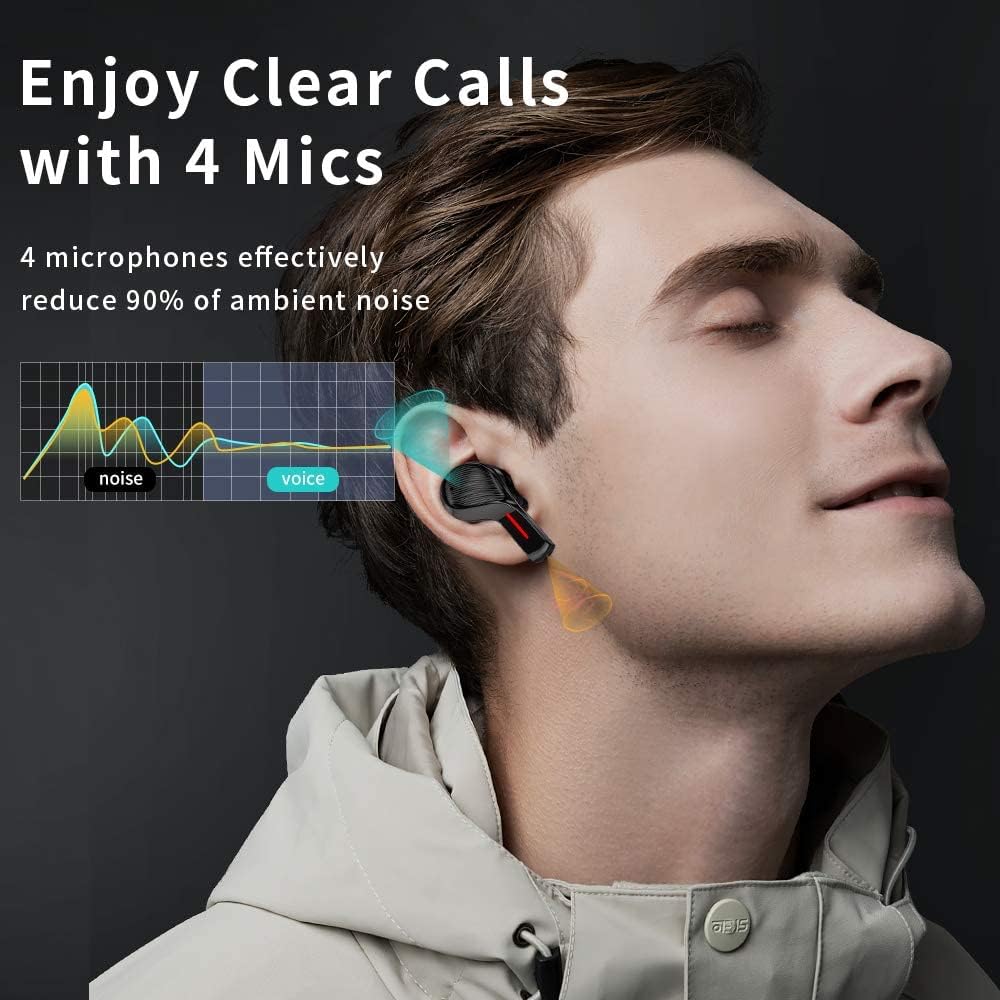 True Wireless Earbuds with 4 Noise Cancelling Microphones, ANC 8.0, Touch Control, USB C, 40H Playtime M711