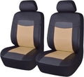 Black Leather Car Seat Covers Full Set Pack of 2 M928262