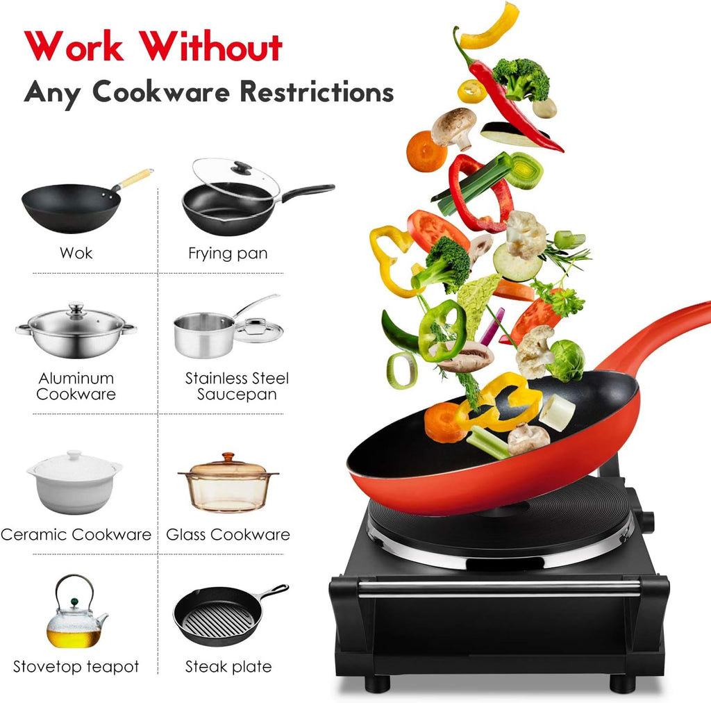 1500W Portable Electric Single Burner Hot Plate W74561