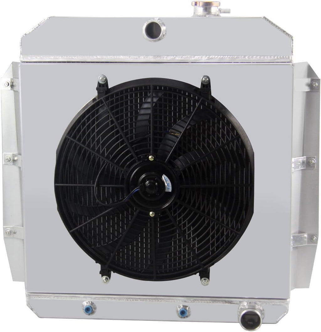 62MM 4 Row Core Aluminum Radiator with Fan Shroud C998009