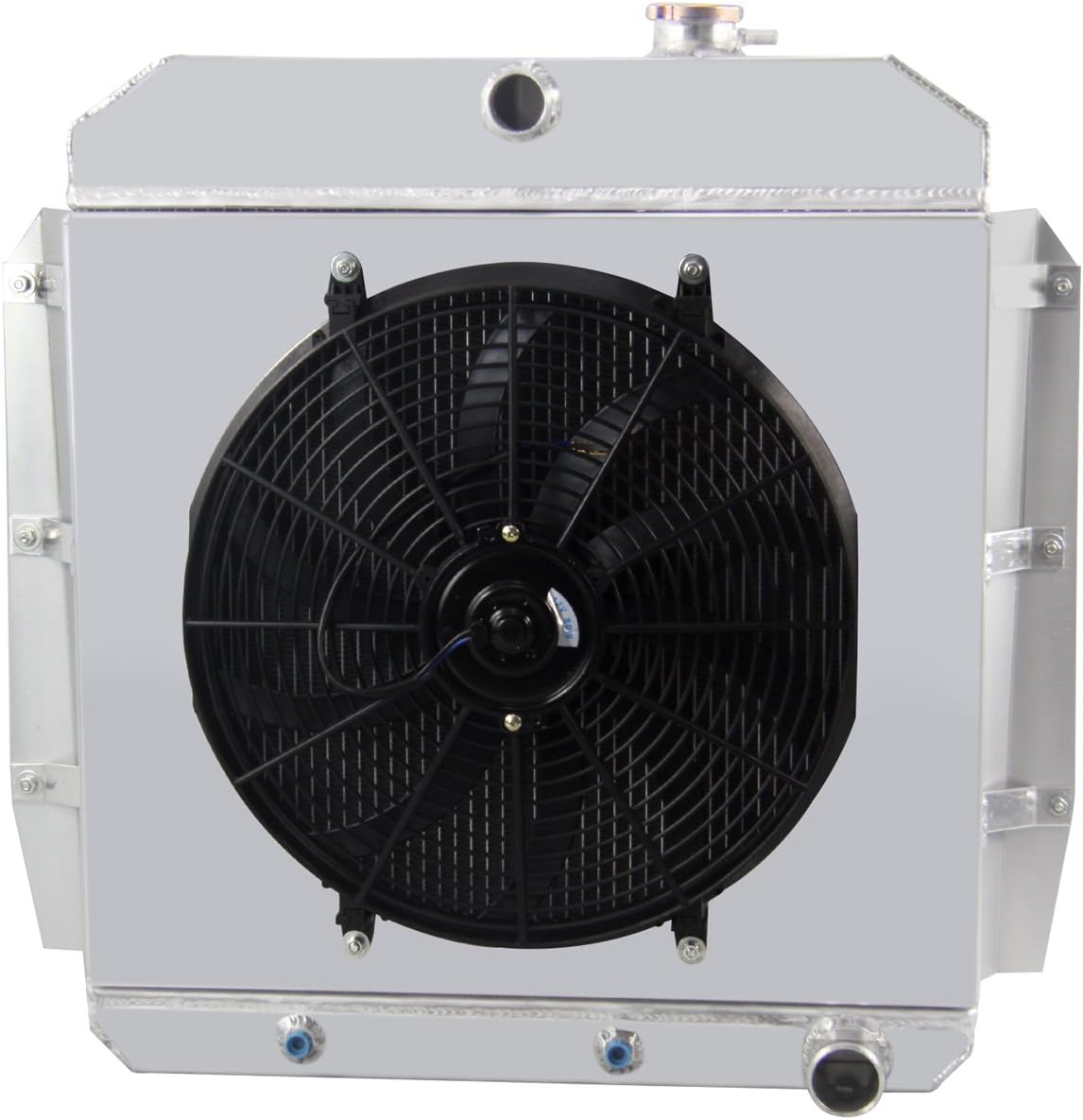 62MM 4 Row Core Aluminum Radiator with Fan Shroud C998009
