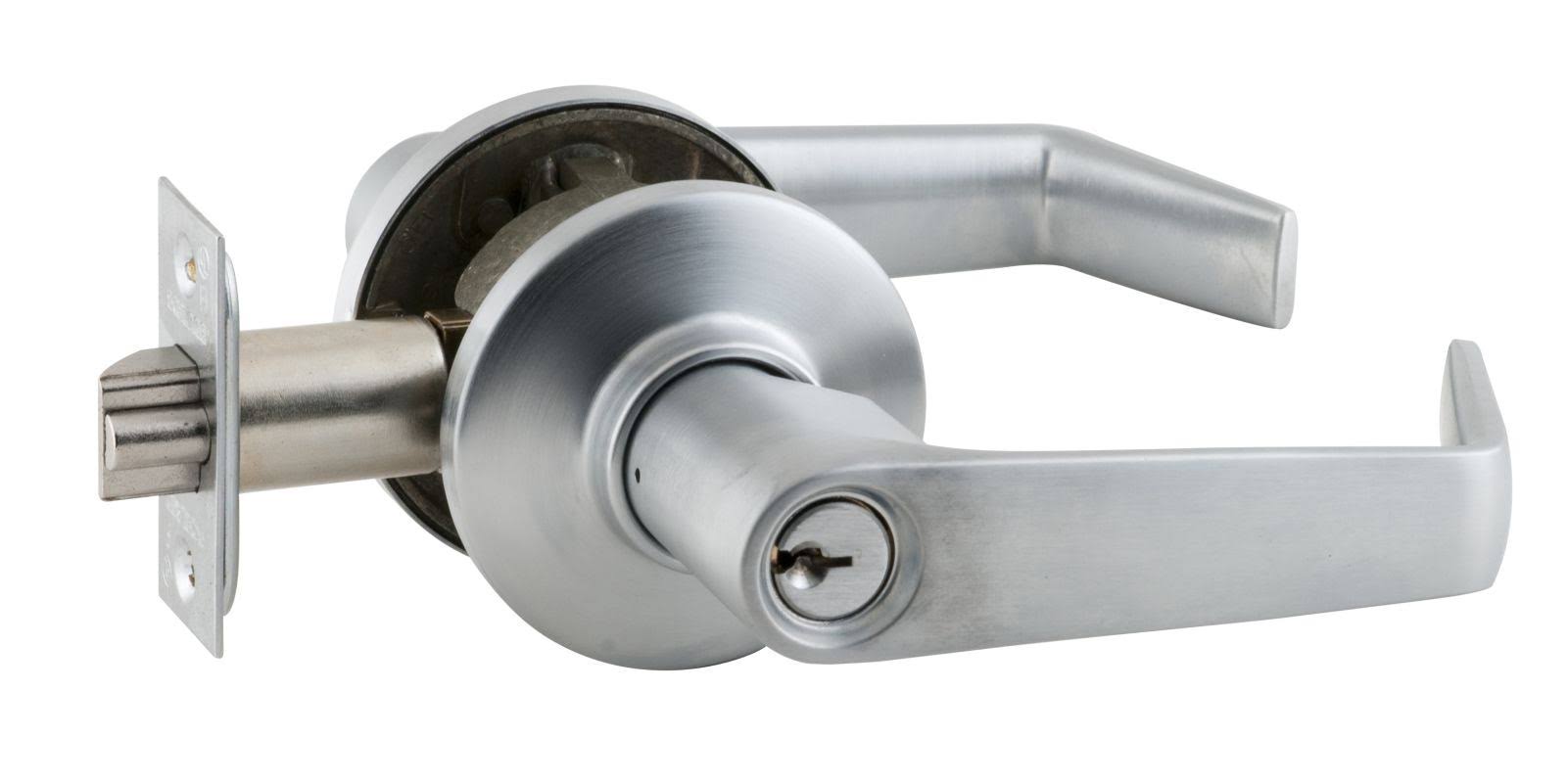Satin Brass Entrance Door Leverset E2507