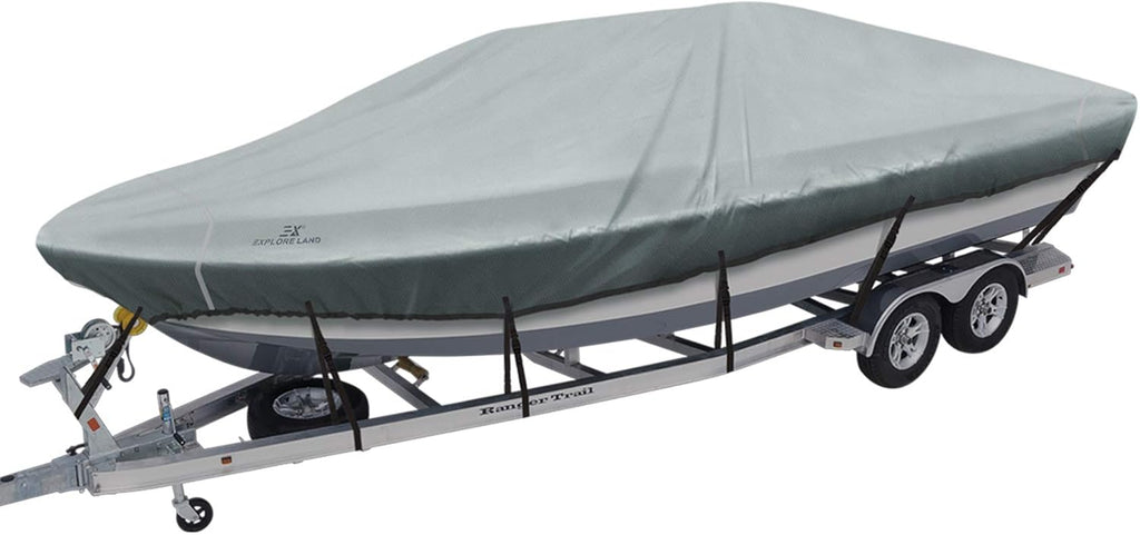 Trailerable Waterproof Boat Cover, Blue, Pack of 2 N4256