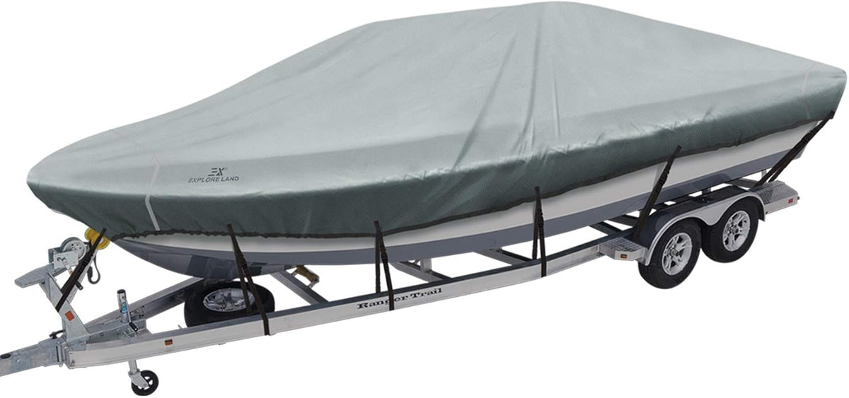Trailerable Waterproof Boat Cover, Blue, Pack of 2 N4256