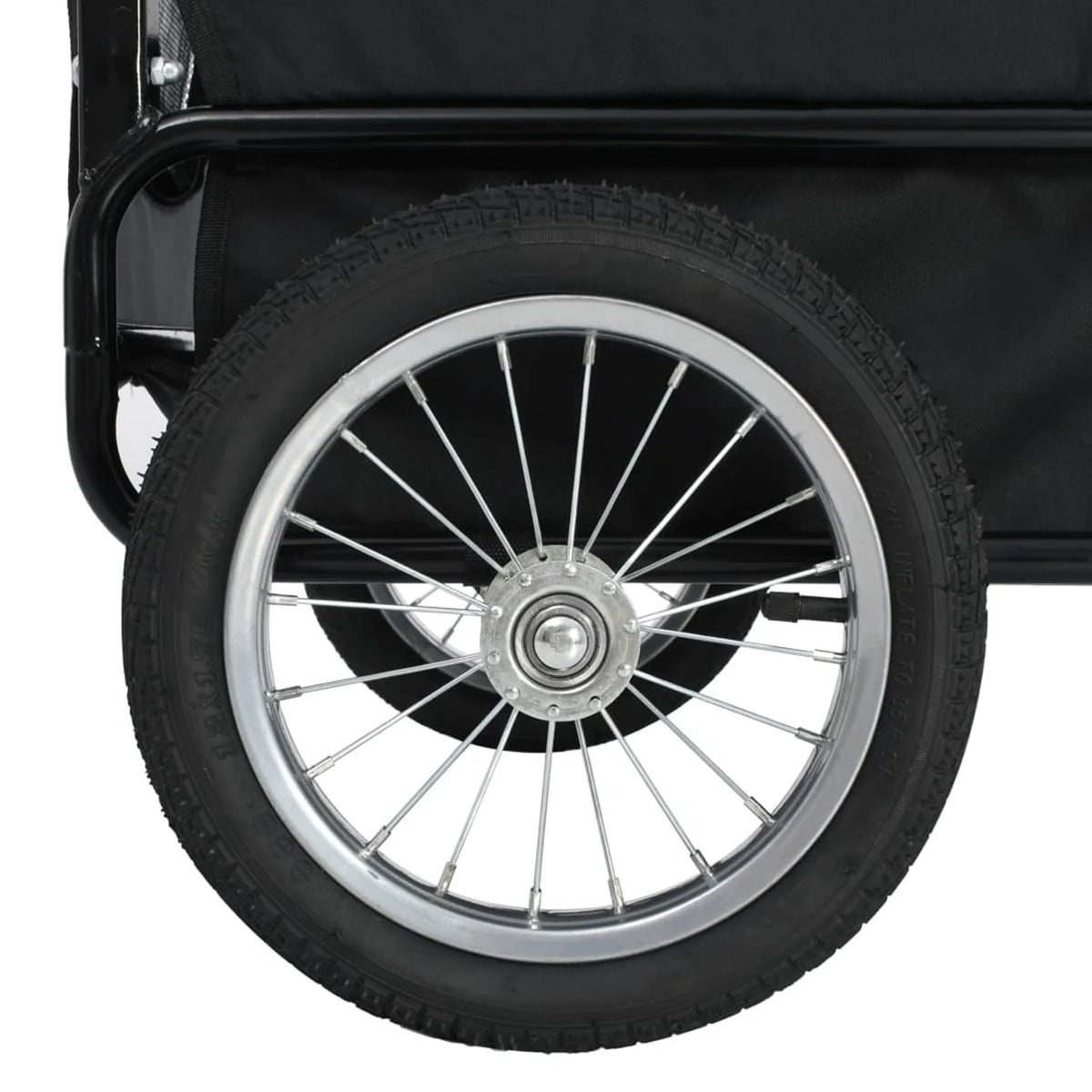 2-in-1 Pet Bike Trailer & Jogging Stroller Red and Black L691