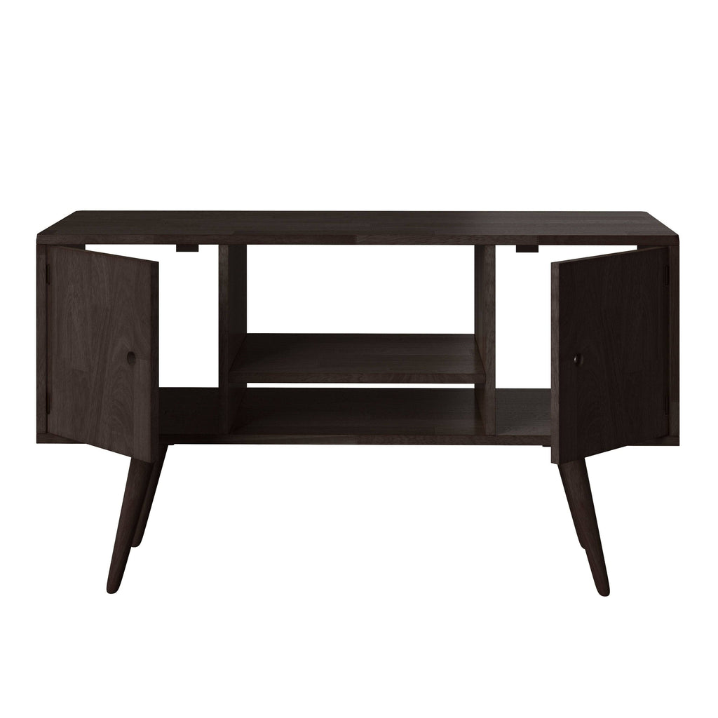 White Wash Wood Entertainment Cabinet with Doors O62568