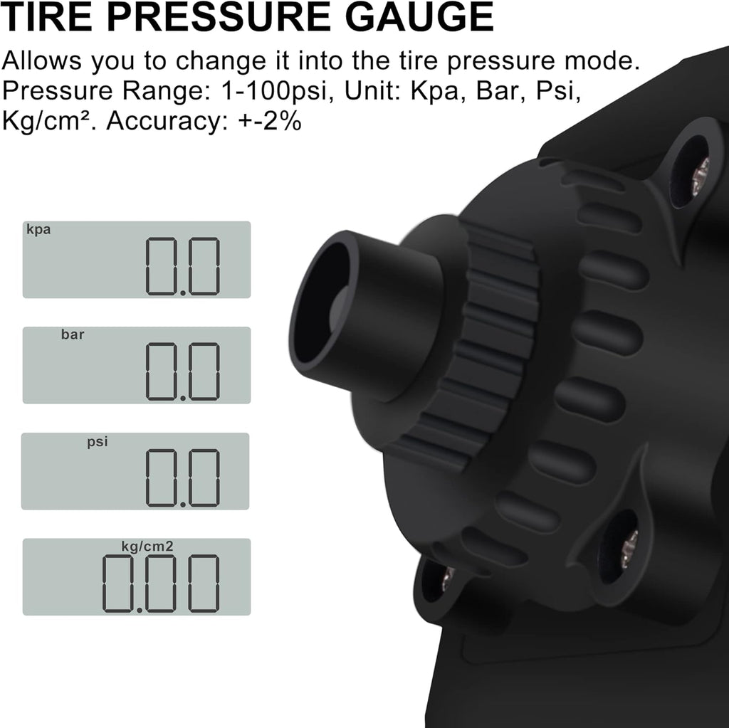 3/8 Drive Digital Torque Adapter Converter with Tire Pressure Gauge E385373