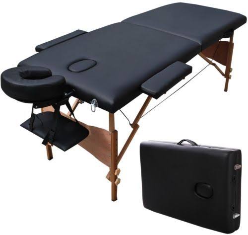 Black Massage Table with Carry Case P826