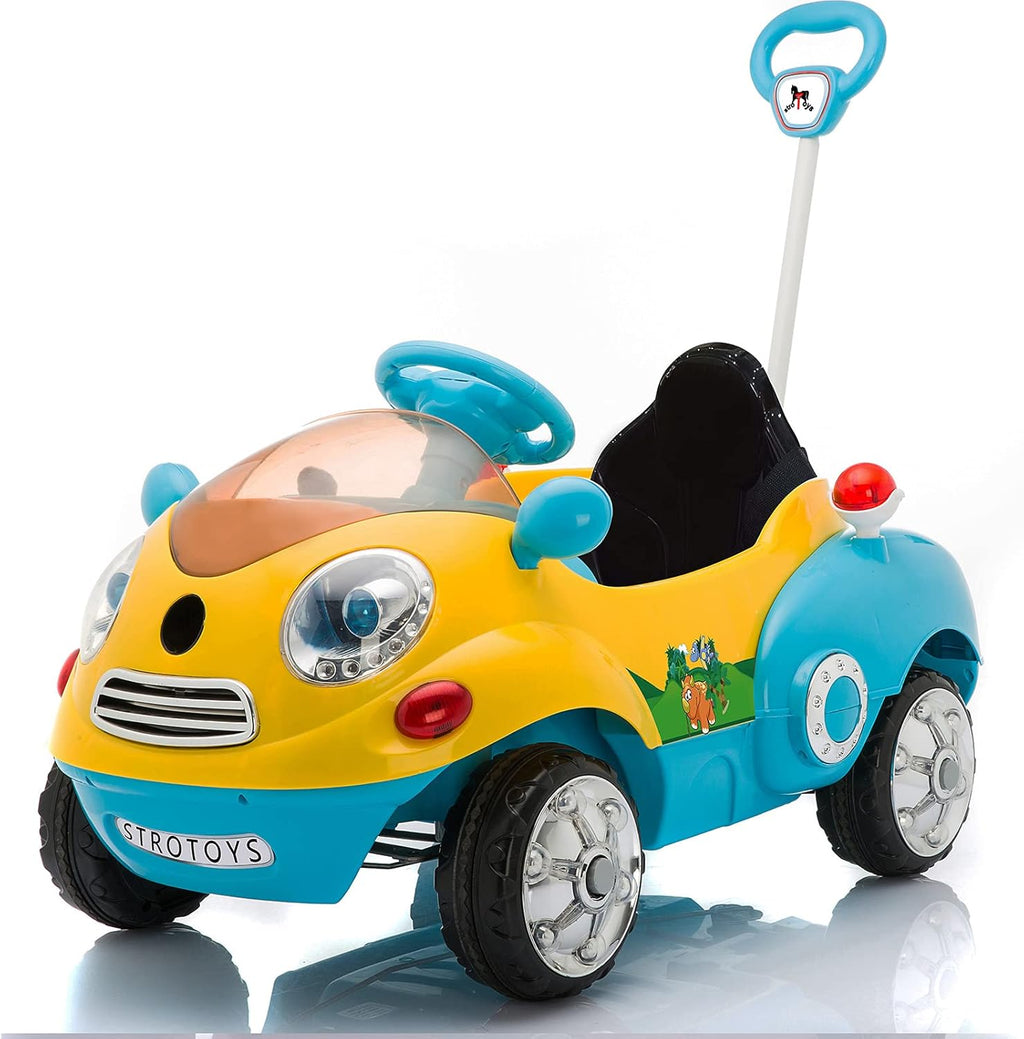 Blue Ride On Push Car with Remote Control N498
