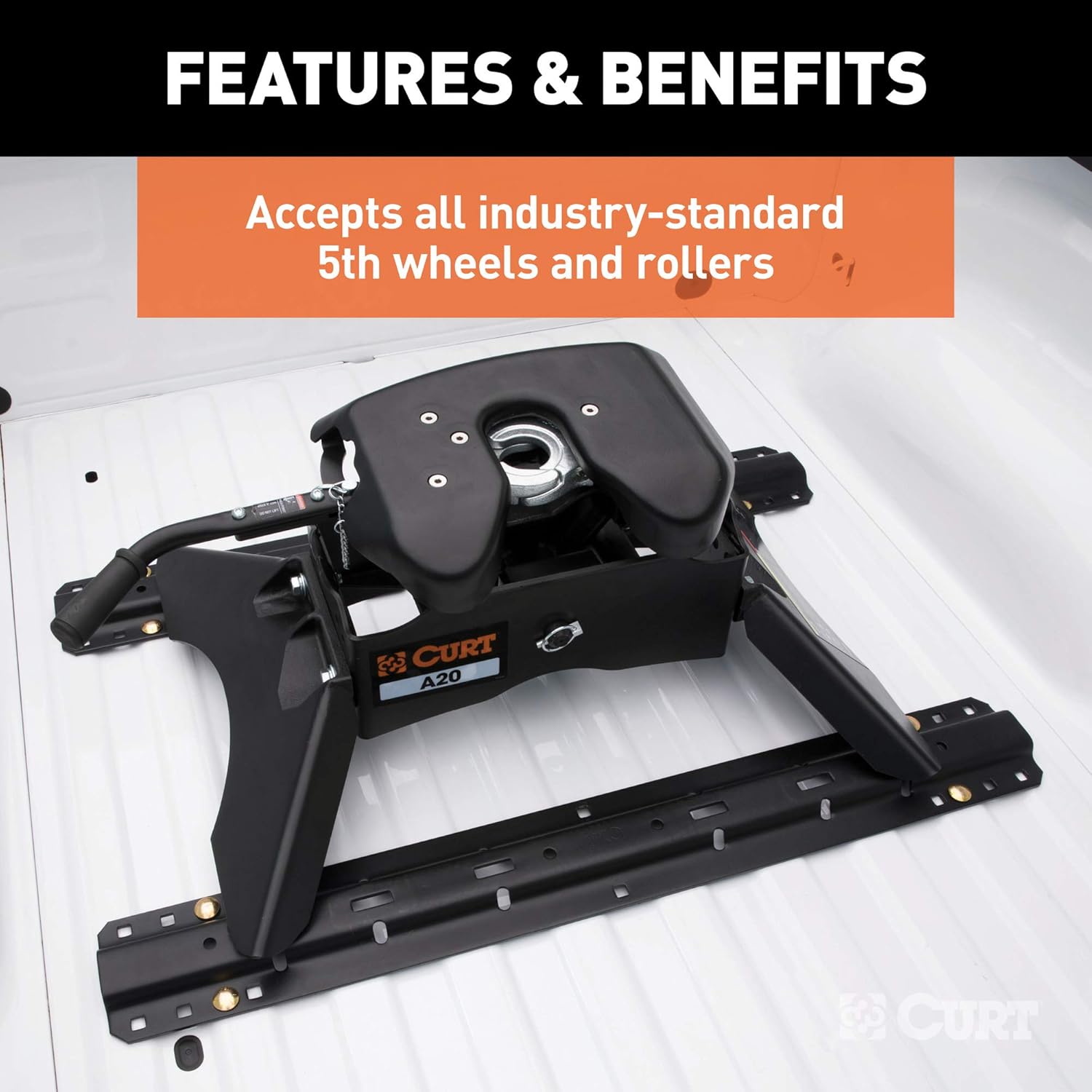 Gloss Black 5th Wheel Hitch Rails D98579