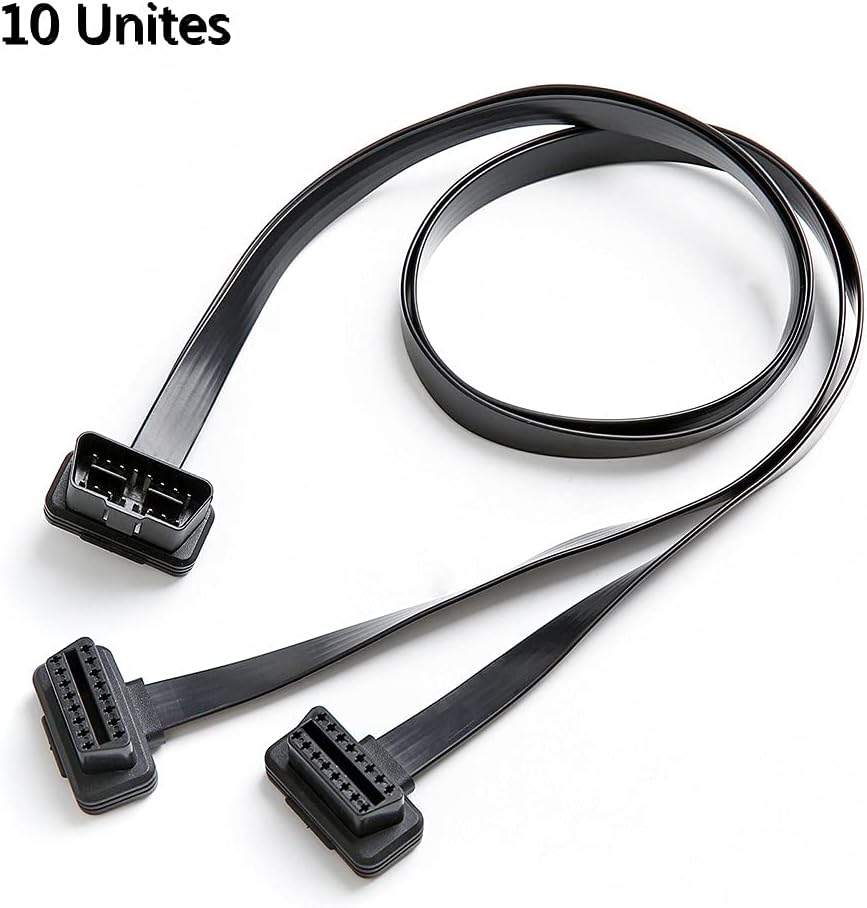 OBD2 16 Pin Splitter Extension Cable Adapter 10 Pack I296930