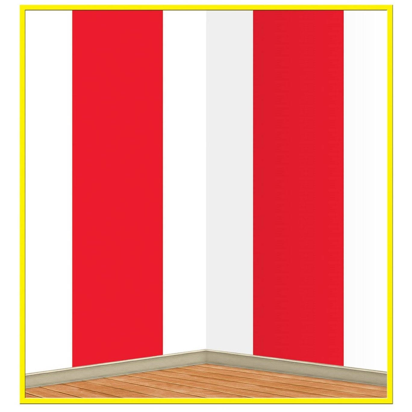 Red and White Striped Photo Backdrop Wall Decor N2525