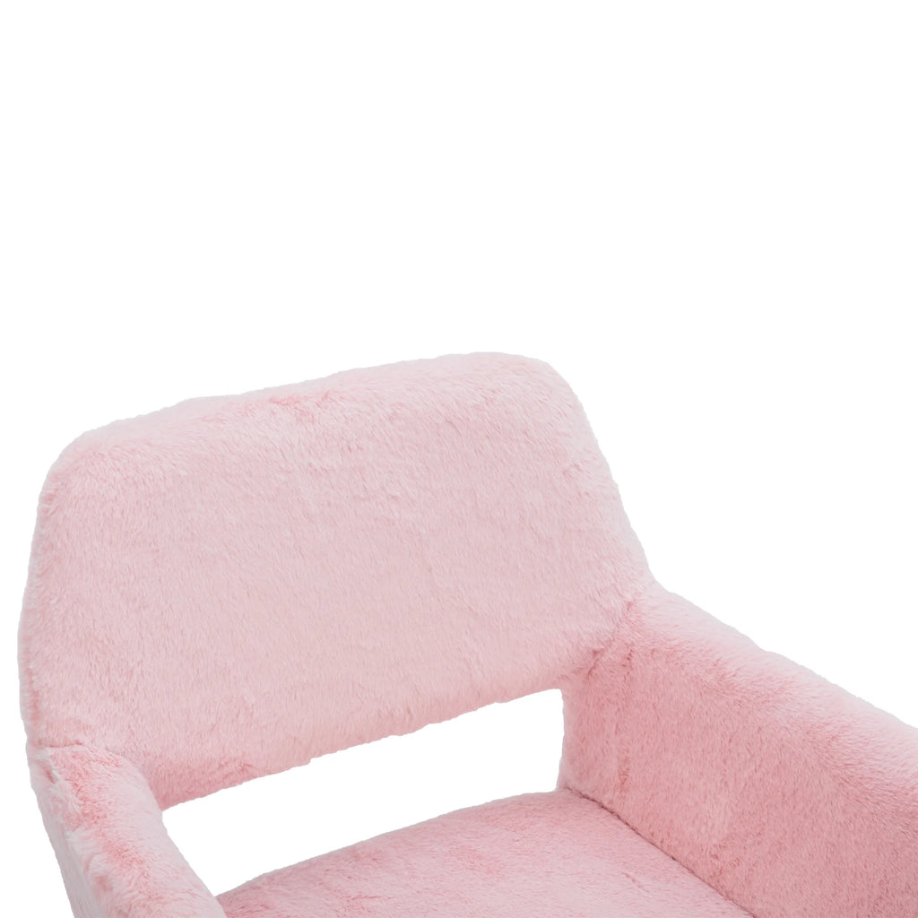 Faux Fur Dining Chairs with Solid Steel Leg A191