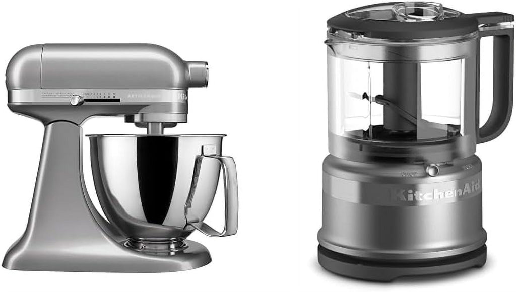 3.5 Quart Tilt-Head Stand Mixer and 3.5 Cup Food Chopper, Contour Silver D215950