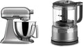 3.5 Quart Tilt-Head Stand Mixer and 3.5 Cup Food Chopper, Contour Silver D215950