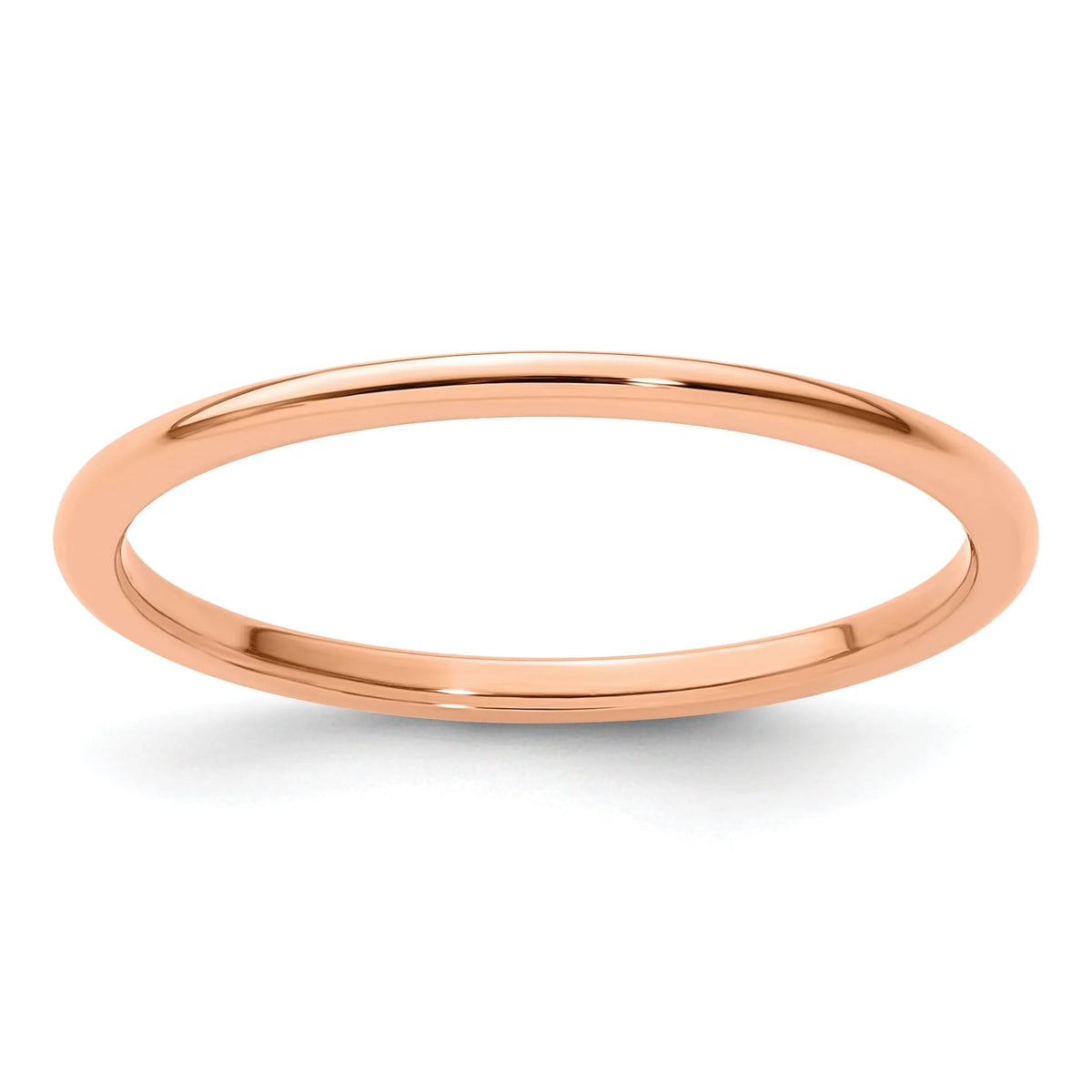 10K Rose Gold Stackable Band Ring Size 8 O2738