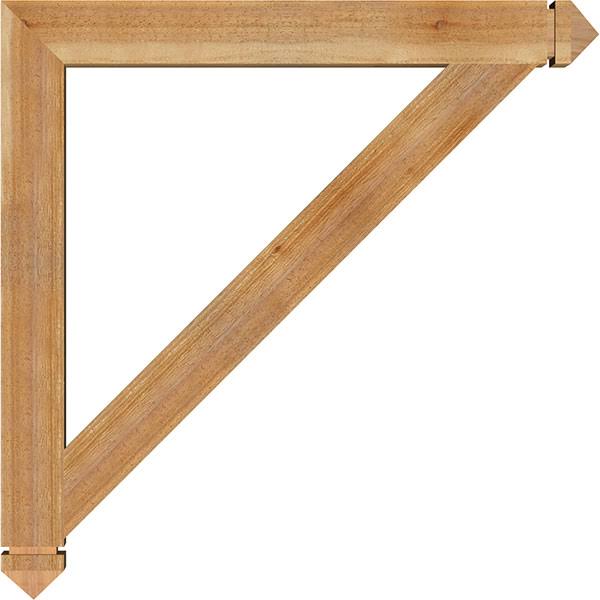 4x22W x 38x22D x 38x22H Traditional Arts & Crafts Rough Sawn Bracket, Western Red Cedar T793148