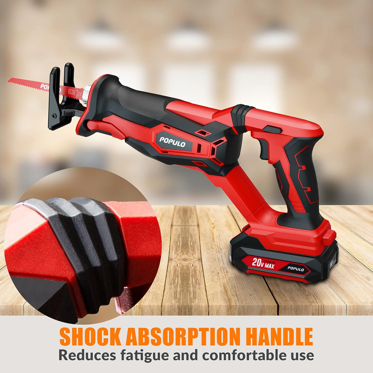Cordless Reciprocating Saw with 2.0Ah Battery and Charger Pack of 2 S2490