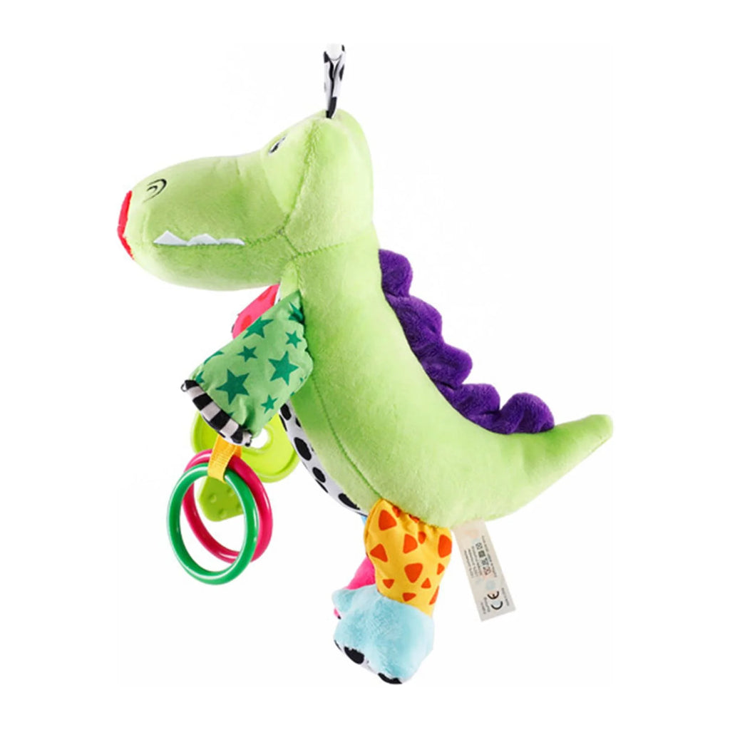 Baby Car Seat Toys with 32 Music and Teether, Infant Soft Plush Rattle, Hanging Stroller Croc-Odile Toys P777717