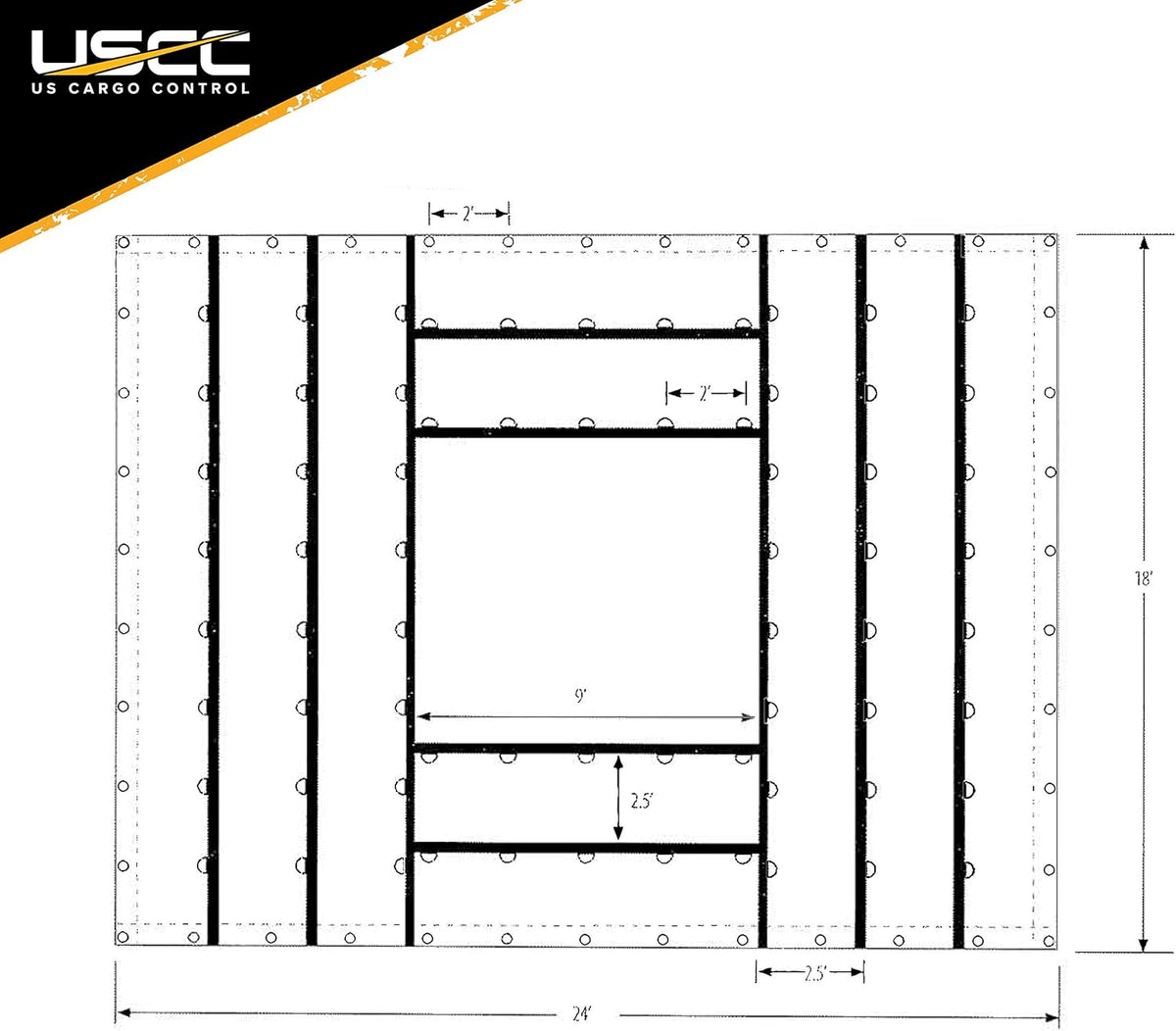 Heavy-Duty Steel Tarp 24 Foot x 18 Foot 18 Ounce PVC-Coated Polyester Waterproof Truck Tarp B973
