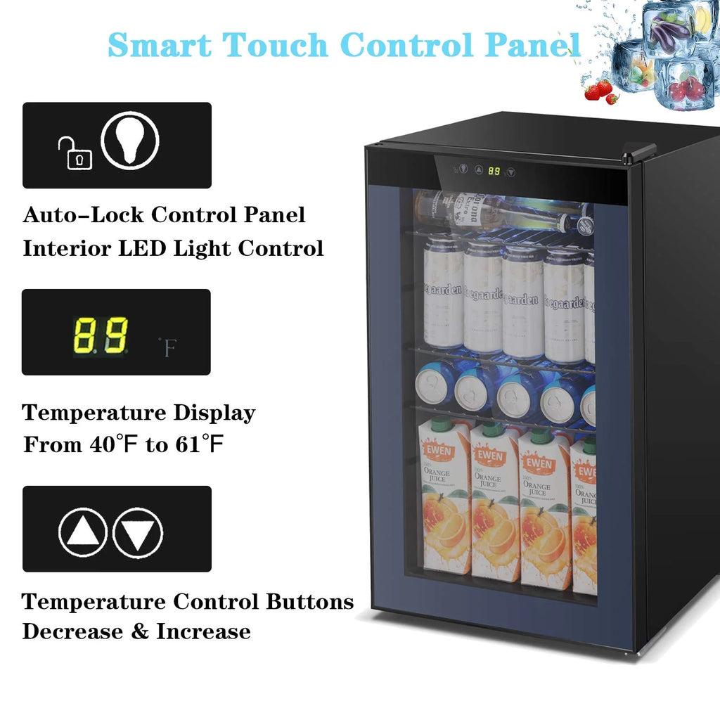 2.3 Cu.ft 85 Can Mini Fridge with LCD Temperature Control E844305