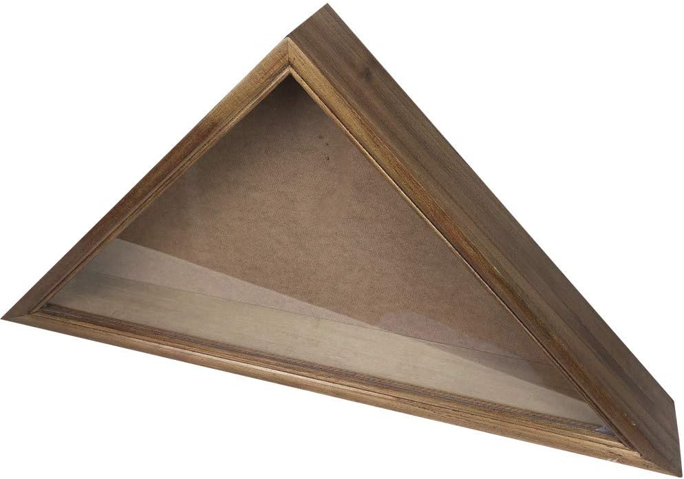 Military Flag Display Case for 5 x 9.5 American Flag - Paulownia Wood S1644