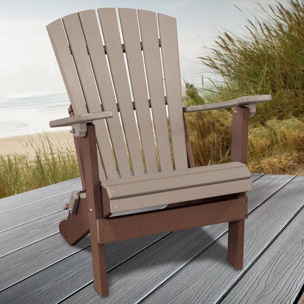 Weatherwood Tudor Brown Folding Adirondack Chair P7203