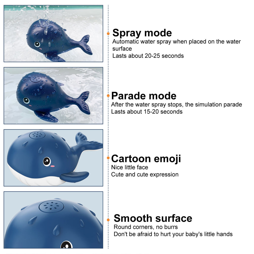 Electric Spout Whale Toy Bathroom Toy W71703