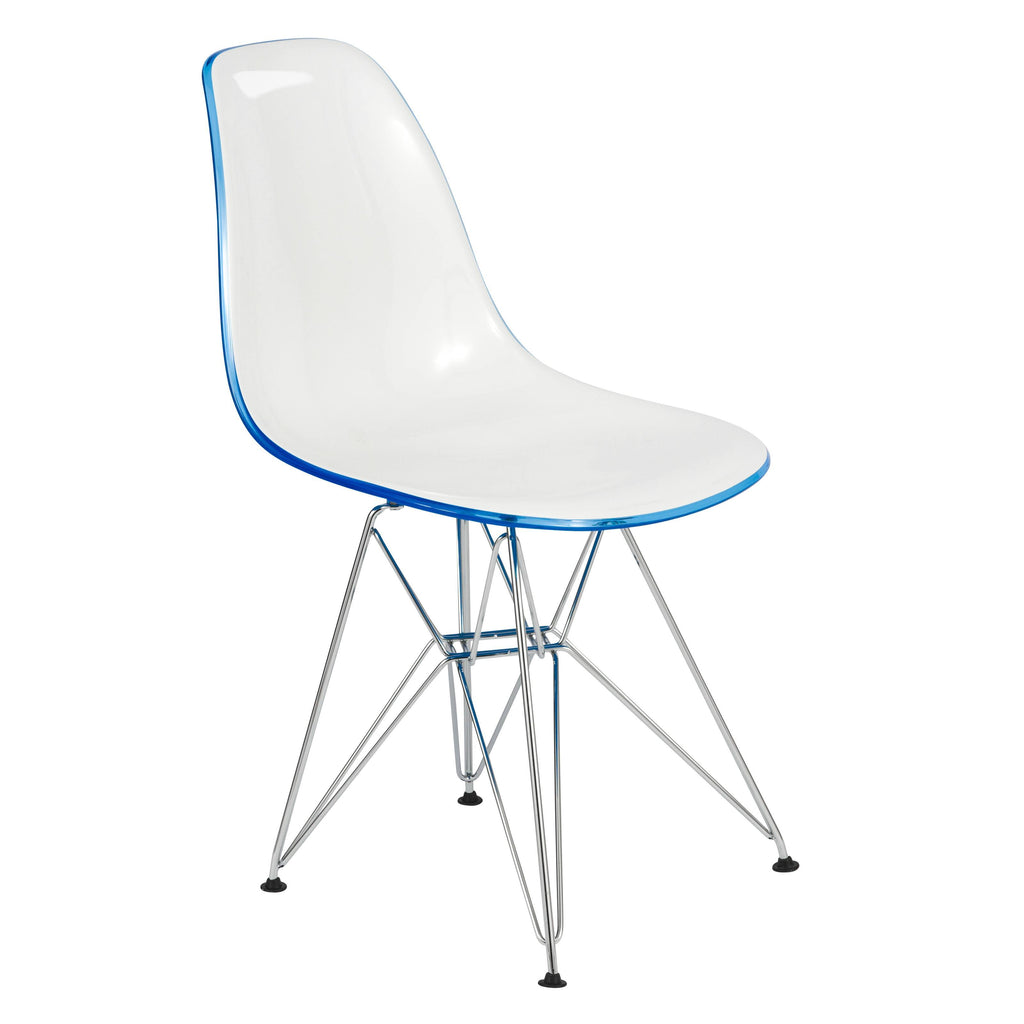 White Blue Dining Chair Q7760