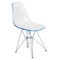 White Blue Dining Chair Q7760