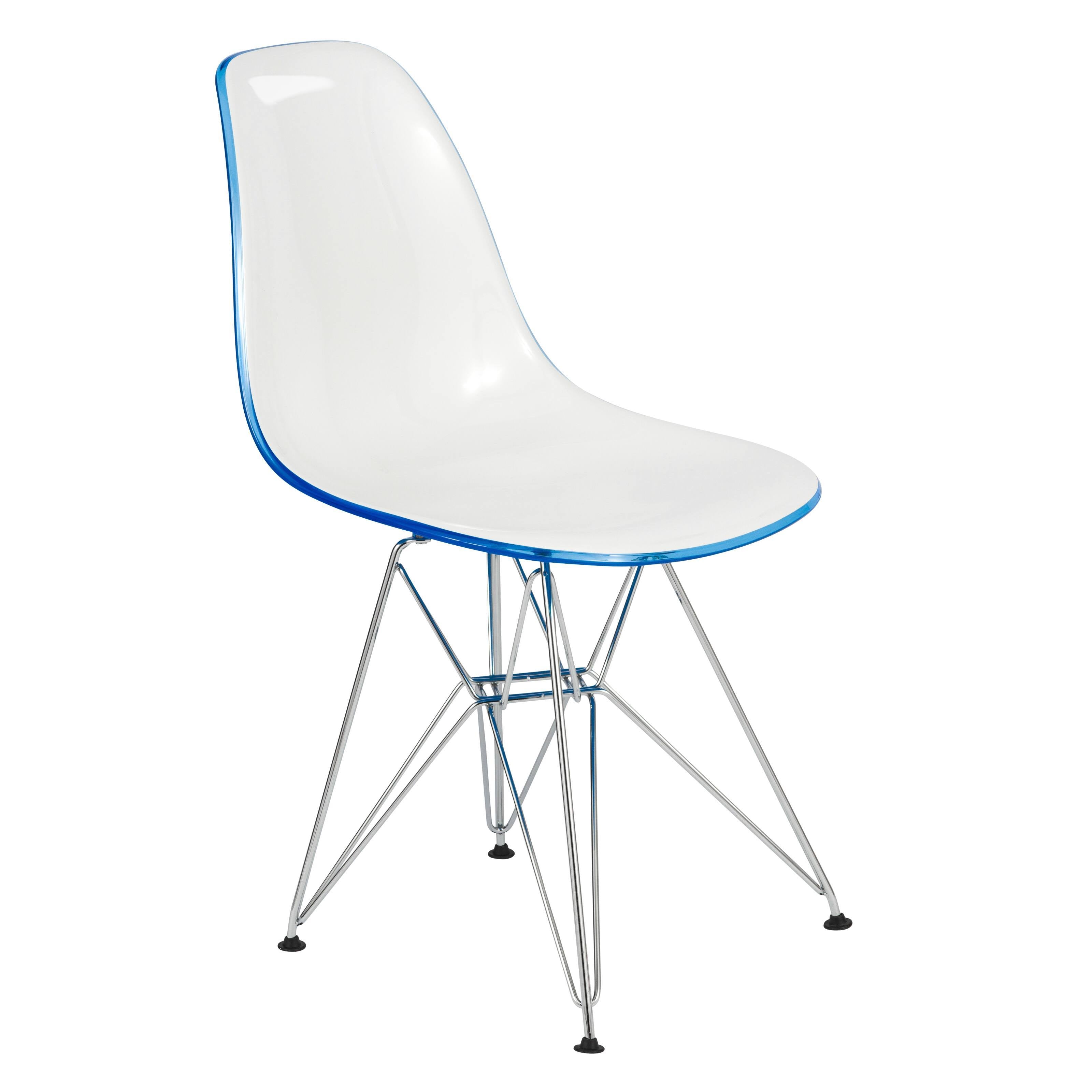 White Blue Dining Chair Q7760