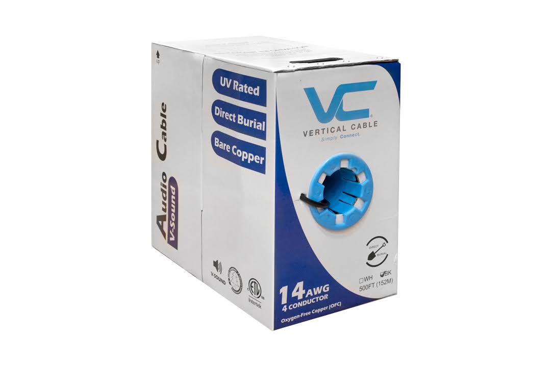 4 Conductor Direct Burial 14AWG Audio Cable, 500 ft. Pull Box L2854