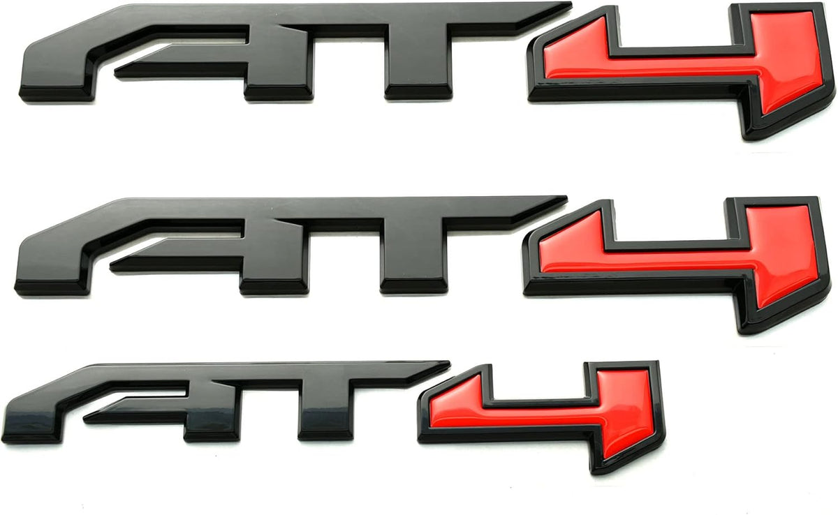 3D Badge Sticker Name Plate Decal with 3M Adhesive (Black Red) M278