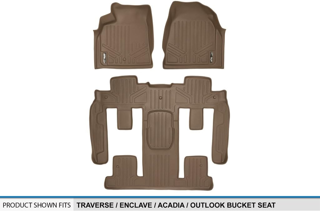 2 Row Tan Floor Mat Liner Set W838