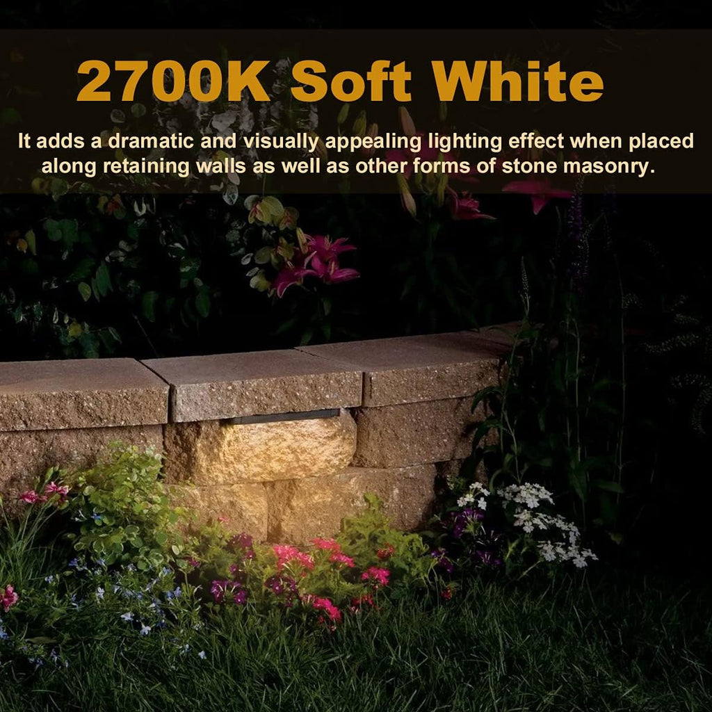 8-Pack 7 Inch 4W LED Retaining Wall Lights, 12V AC/DC Low Voltage, IP65 Waterproof, Soft White 2700K N660