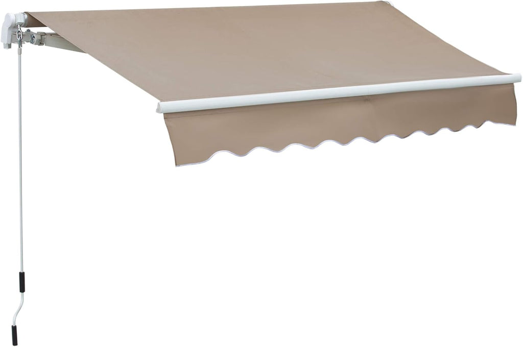 Green White Retractable Patio Awning A646557