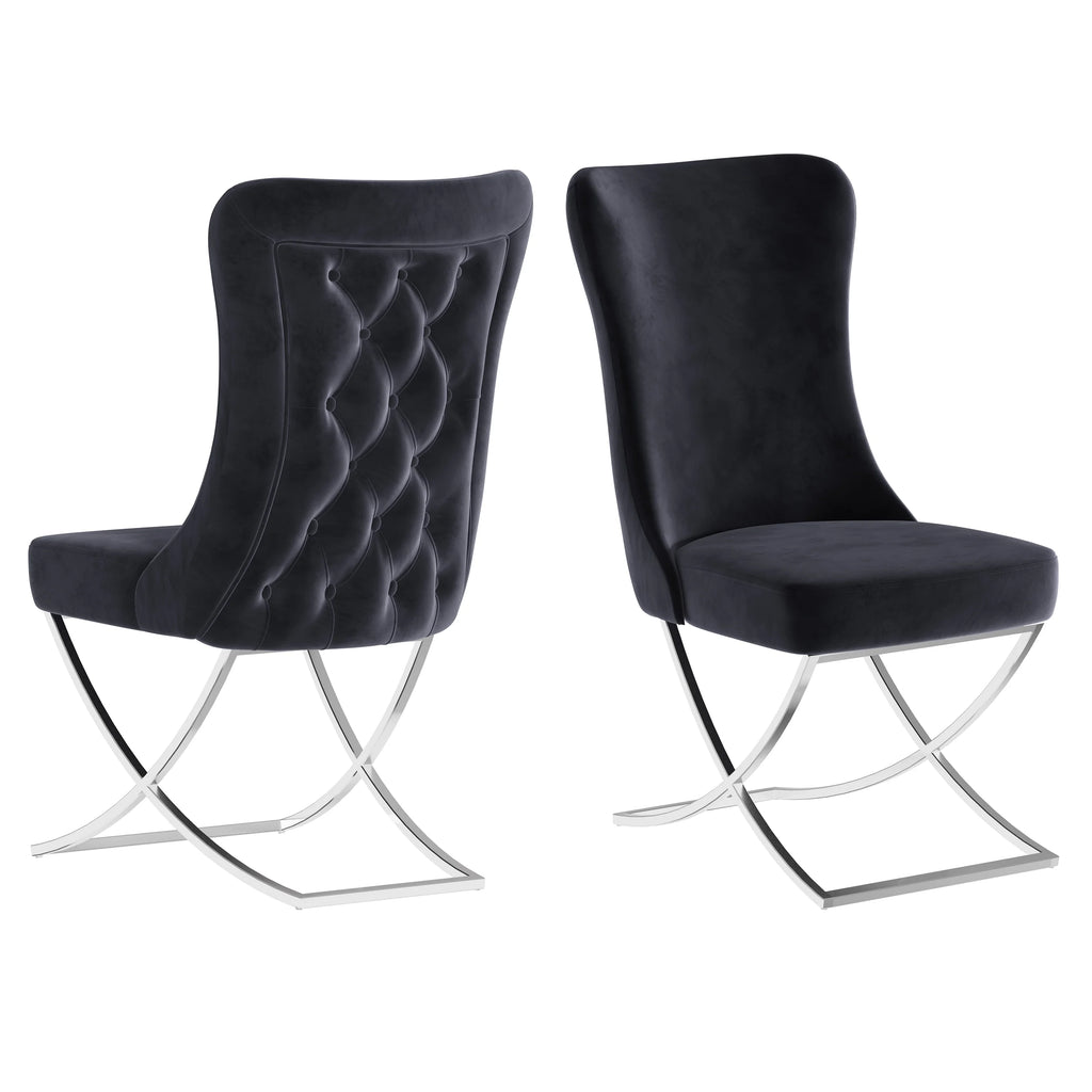 Black Upholstered Dining Chair, Set of 2 M98070