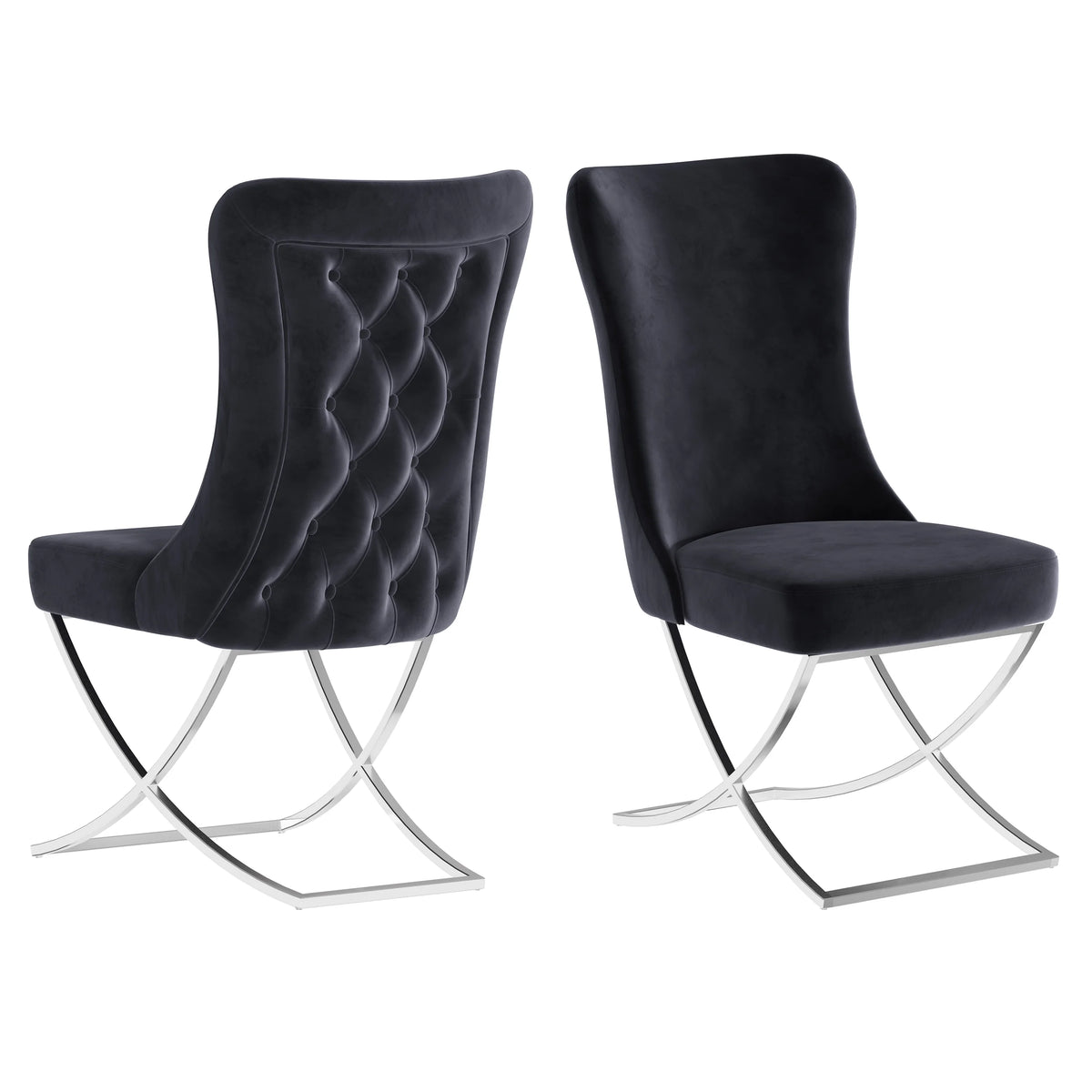 Black Upholstered Dining Chair, Set of 2 M98070