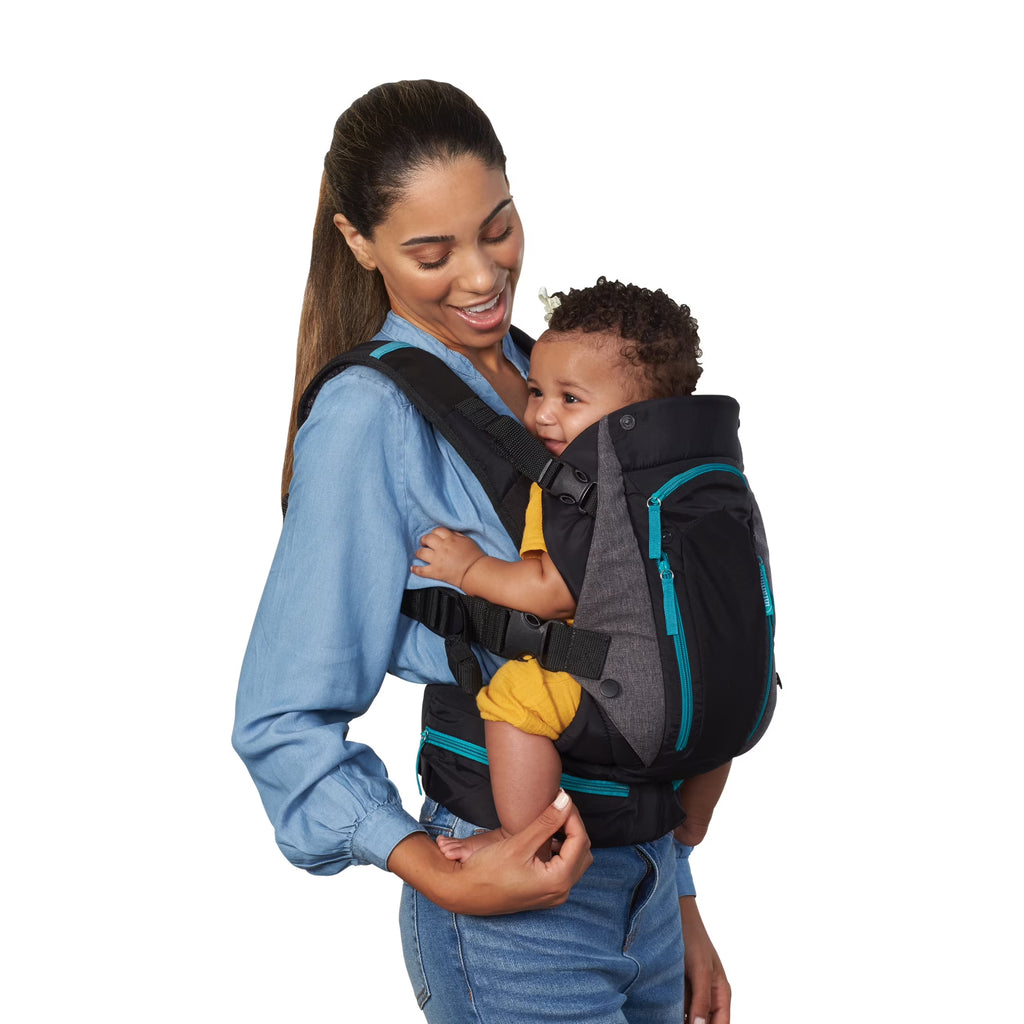 Black Ergonomic Baby Carrier, 4-Position, 8-40lbs C6257