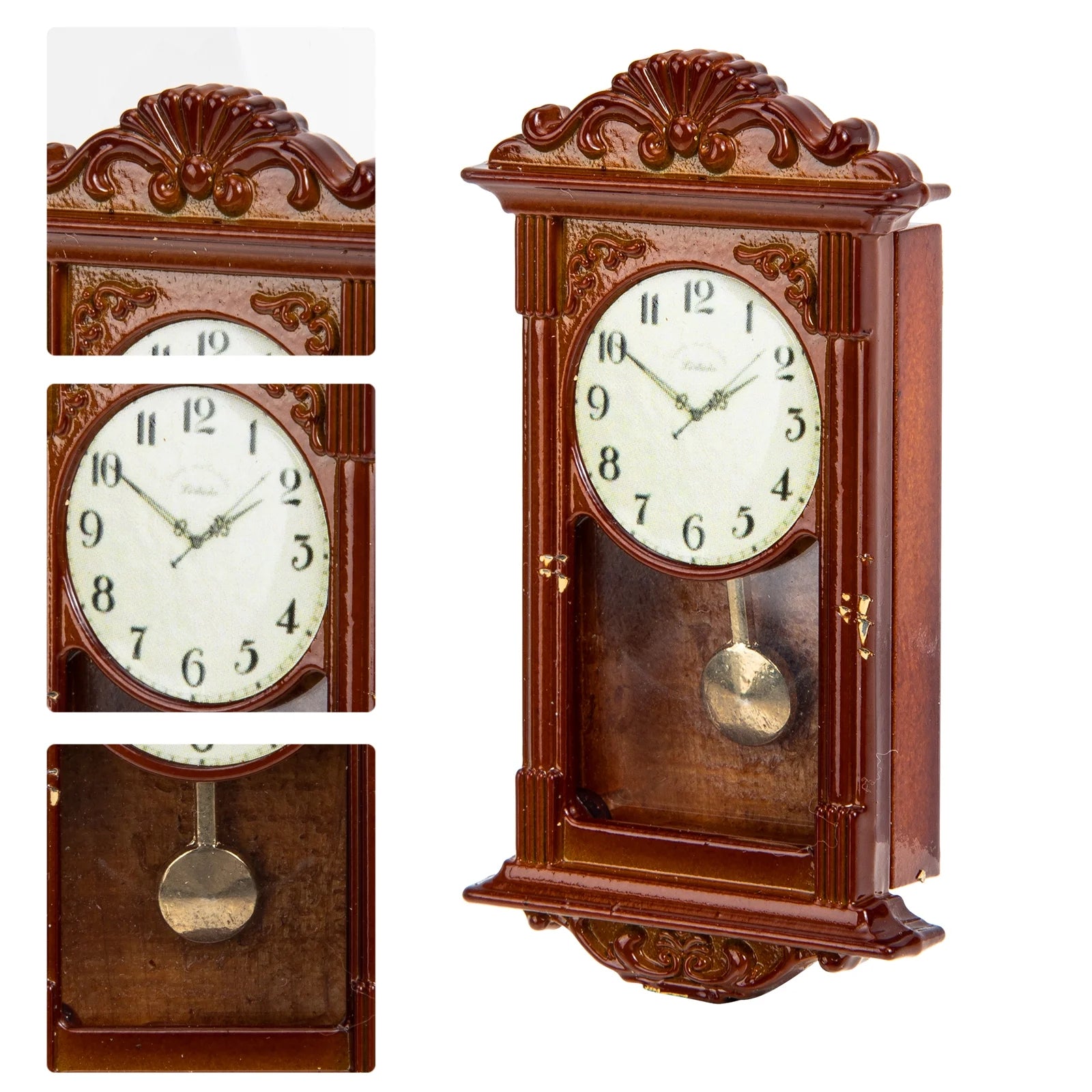 Metal Dollhouse Hanging Clock Toy Doll Furniture D4711