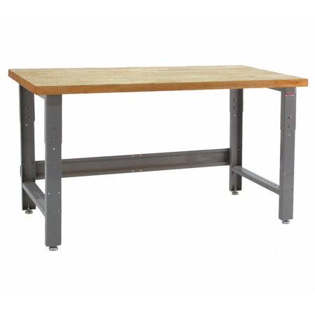 Heavy Duty Steel Garage Bench with Butcher Block Wood Top S405