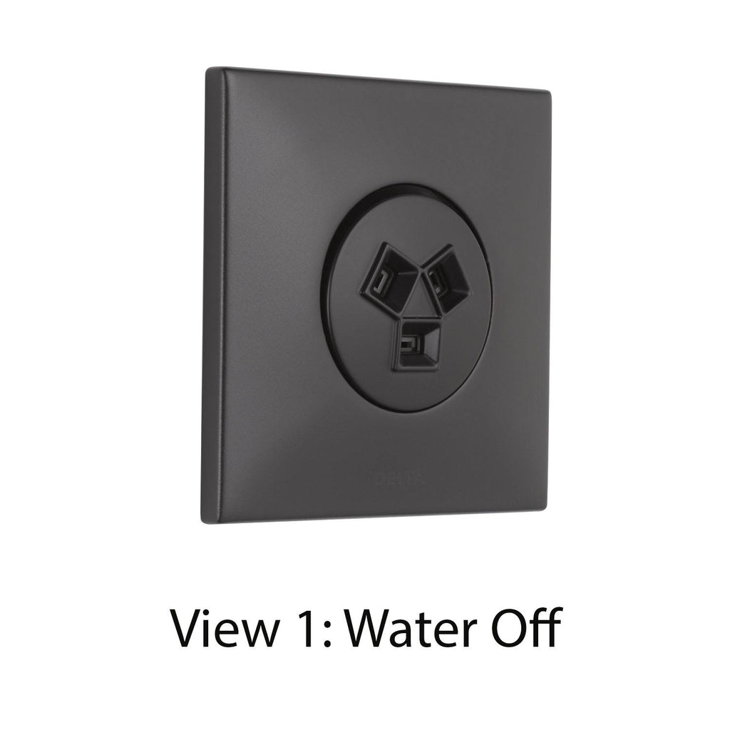 Matte Black Wall Mount Body Spray with Valve and Spray Head B694584