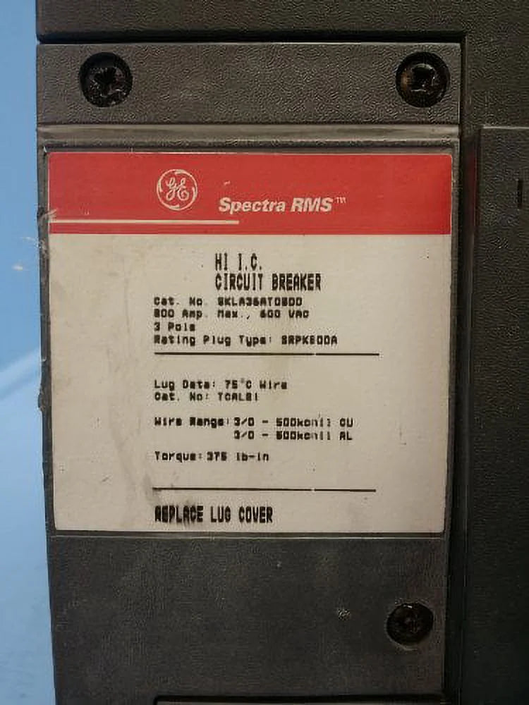 3 Pole 800 Amp 600v Circuit Breaker E584135